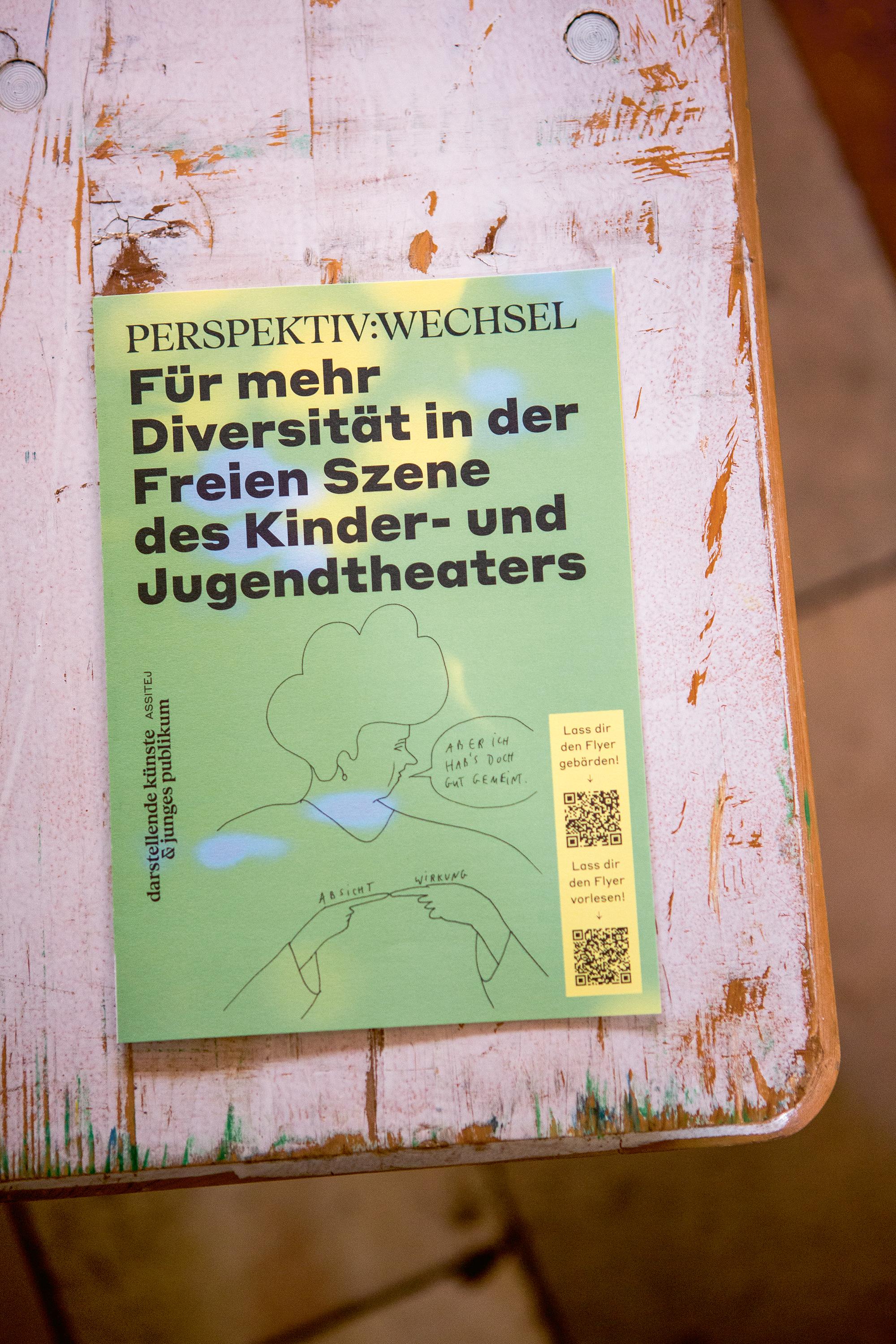 Flyer des Projekts PERSPEKTIV:WECHSEL Spurensuche 2024