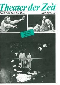 Theater der Zeit Heft 05/1986