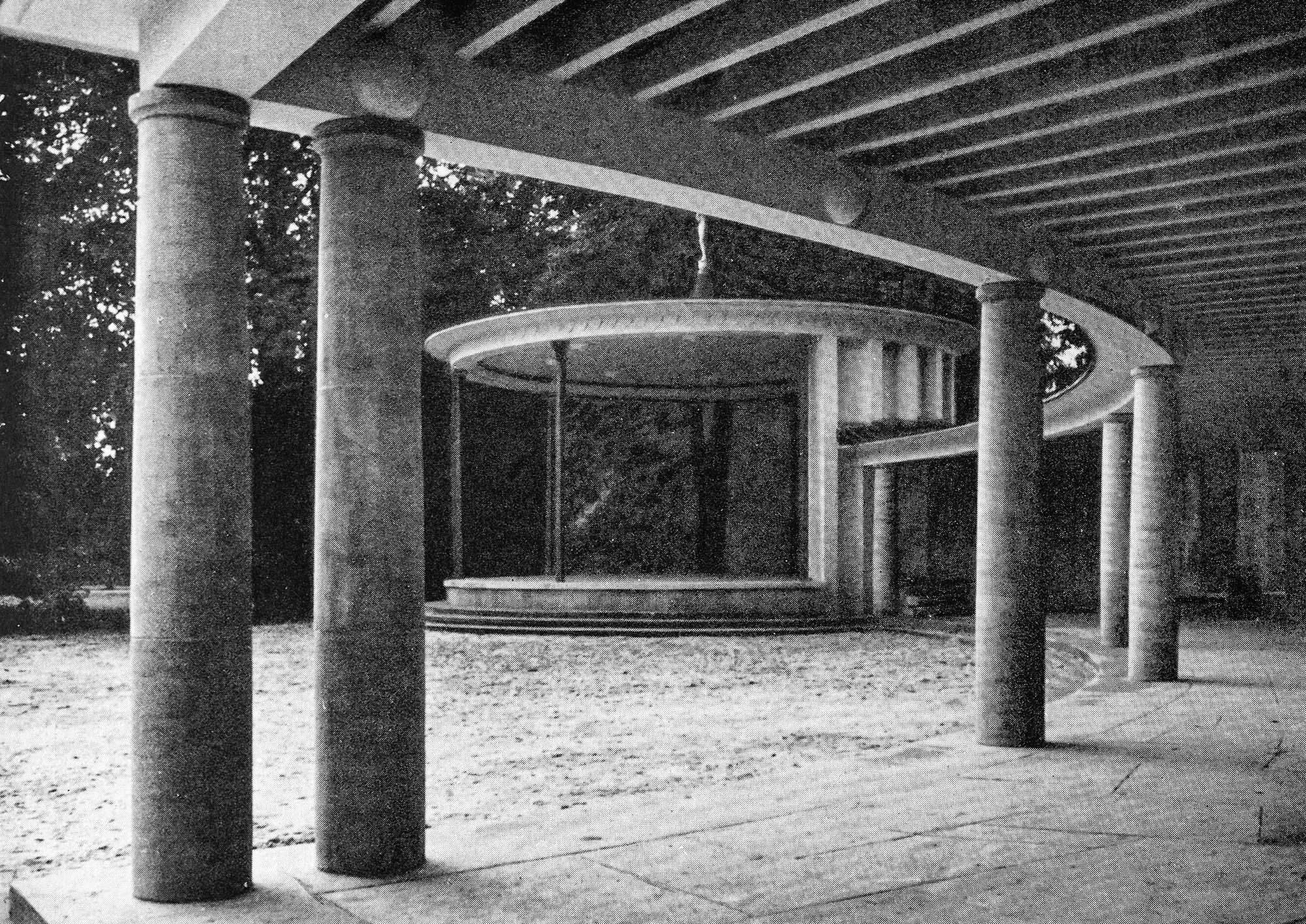 Musikpavillon auf der Schlossteichpark-Insel, Karl-Marx-Stadt, Architekt Rudolf Weißer, 1955