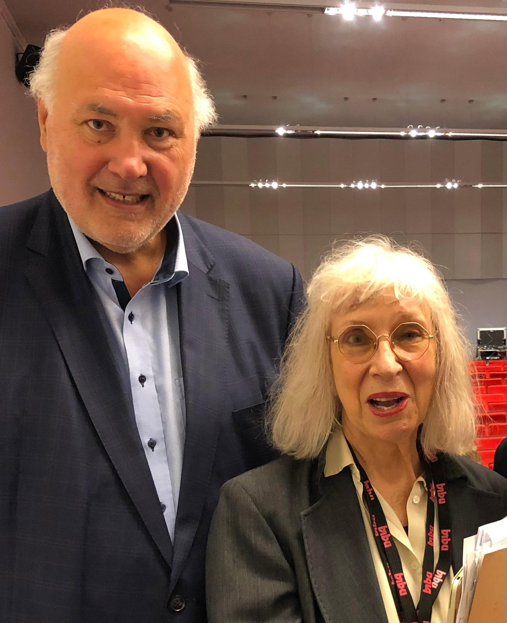 Wolfgang Schneider zusammen mit Suzanne Osten beim BIBU Theaterfestival in Helsingborg 2022