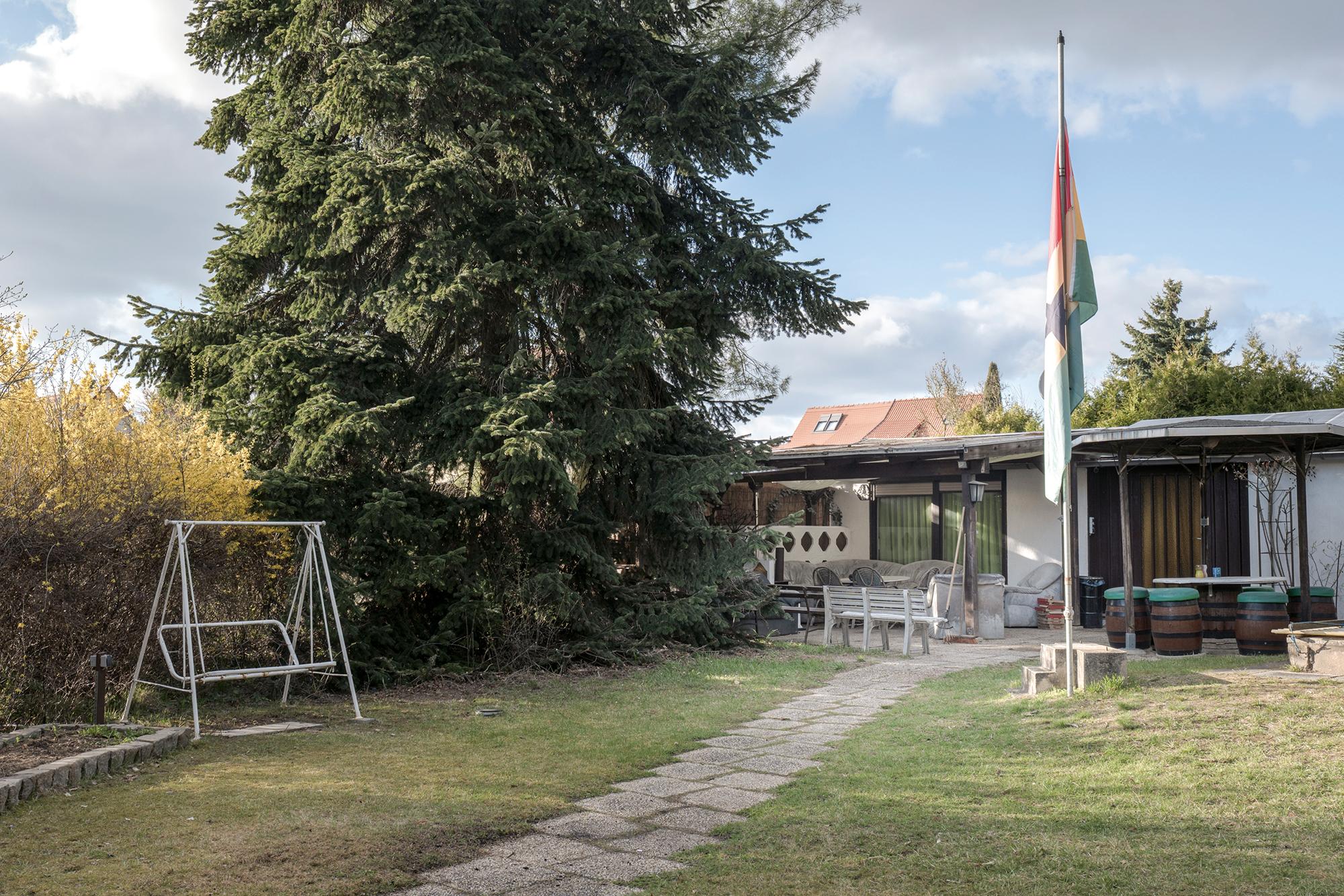 Auf diesem Grundstück bei Dresden wurde die Flagge Ghanas gehisst.