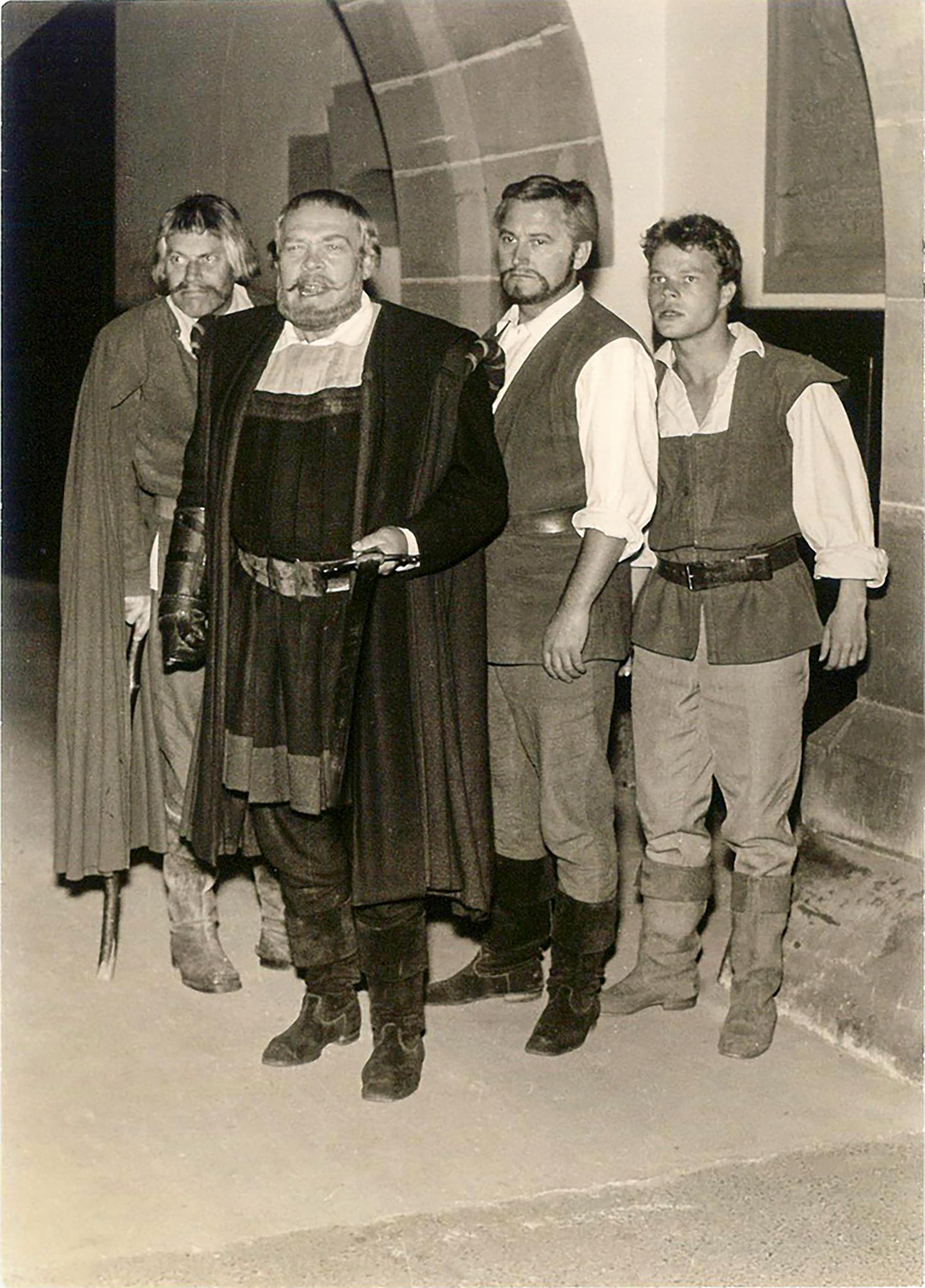 1964: „Götz von Berlichingen“ Alexander Golling (Götz), Robert Remmler (Lerse), Peter Zeiler (Georg), Georg M. Ebert (Selbitz)