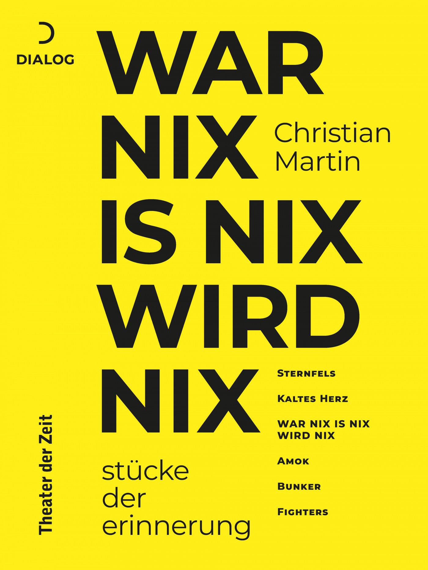 Dialog 31 "War nix is nix wird nix"