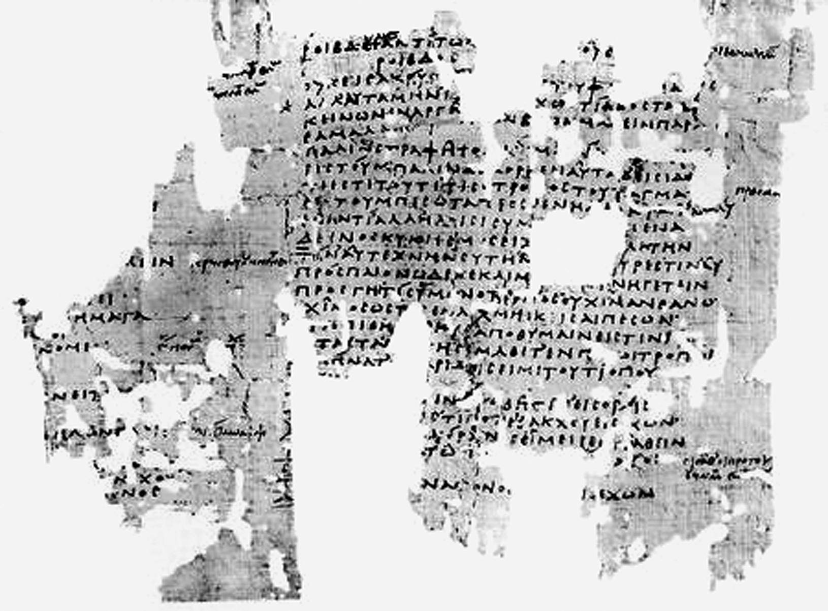 Sophokles, Die Satyrn als Spürhunde, Papyrusfragment, Vers 96–138