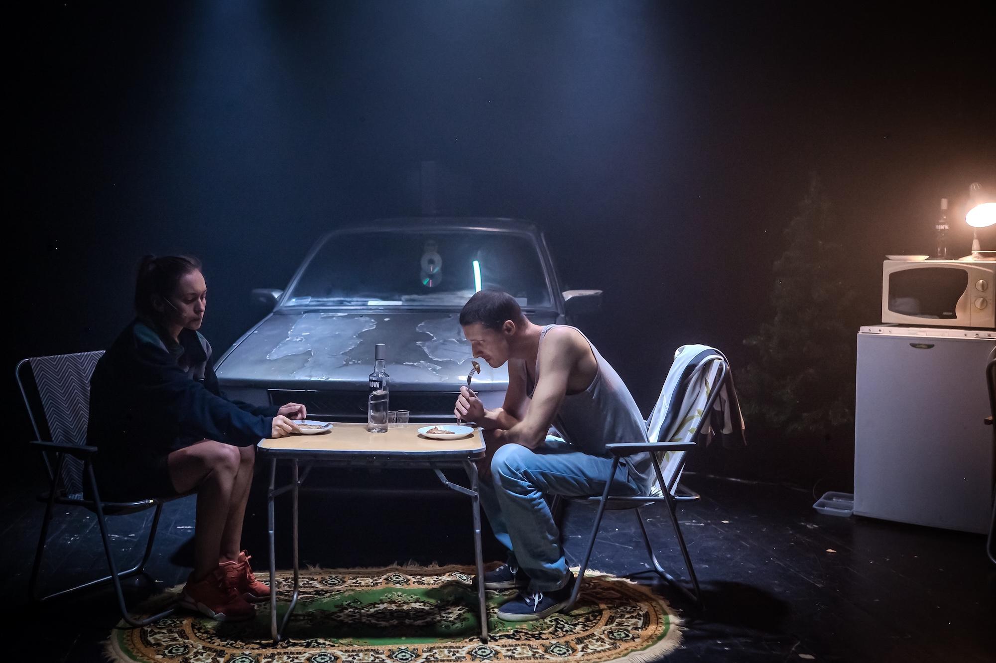 „Poskromienie złośnicy“ („Der Widerspenstigen Zähmung“) in der Regie von Ewa Platt beim Showcase am Jan-Kochanowski Teatr in Opole.