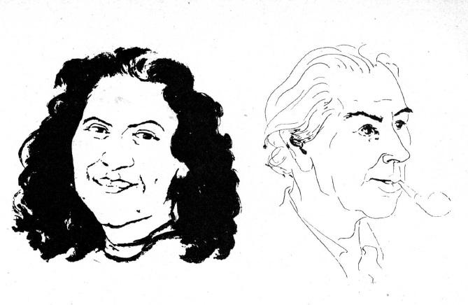 Obere Reihe: Christel Goltz/Arno Schellenberg/Willy von Hendrichs/Irene Andor/Intendant Paul Paulsen. Untere Reihe: Generalmusikdirektor Prof. Josef Keilbert/Kurt-Eberhard Romberg/Opernregisseur Heinz Arnold/Kammersänger Kurt Böhme/Bernd Aldenhoff/Karl Wessely