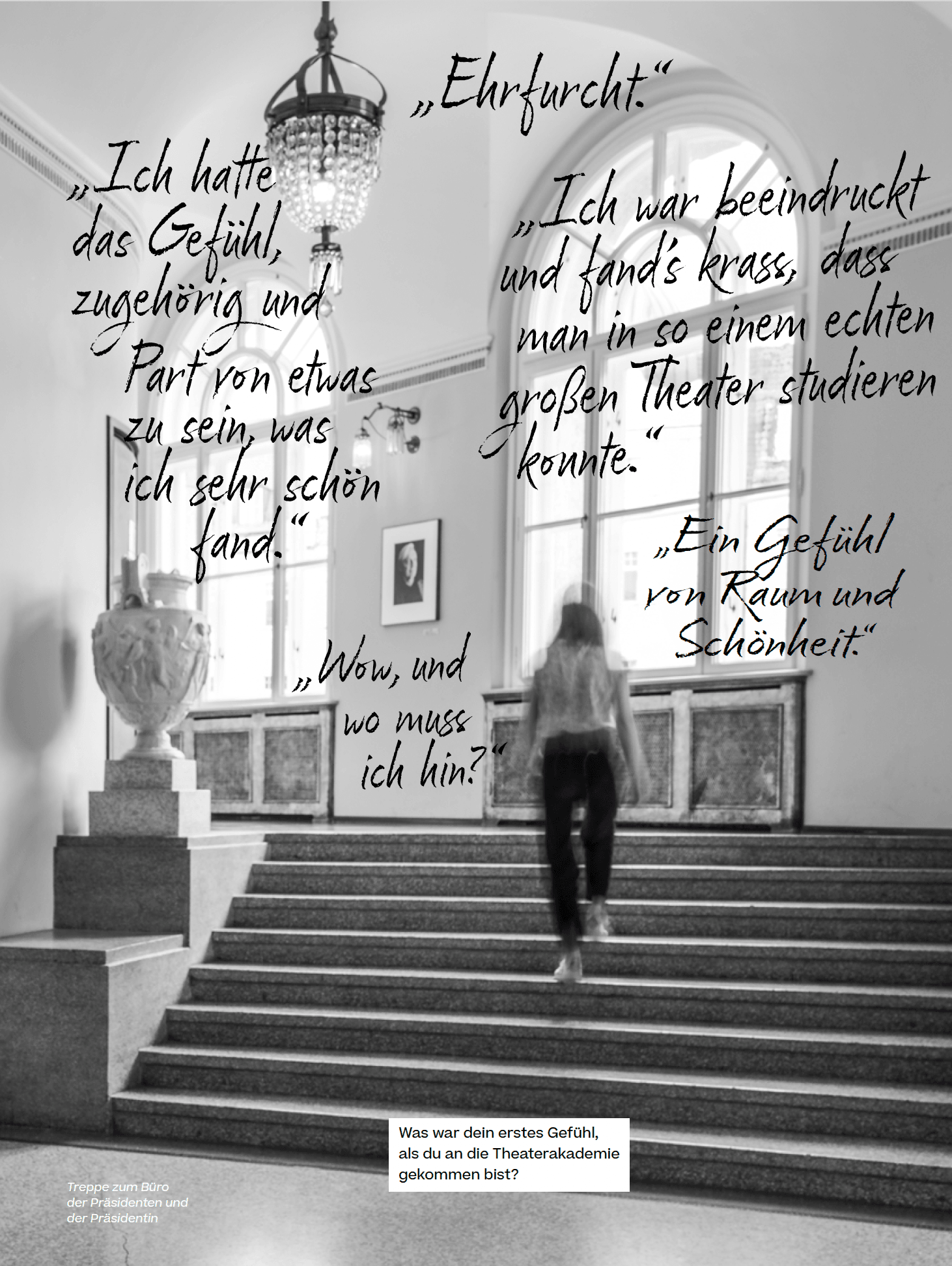 Treppe zum Büro der Präsidenten und der Präsidentin