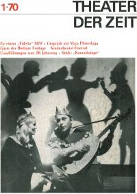 Theater der Zeit Heft 01/1970