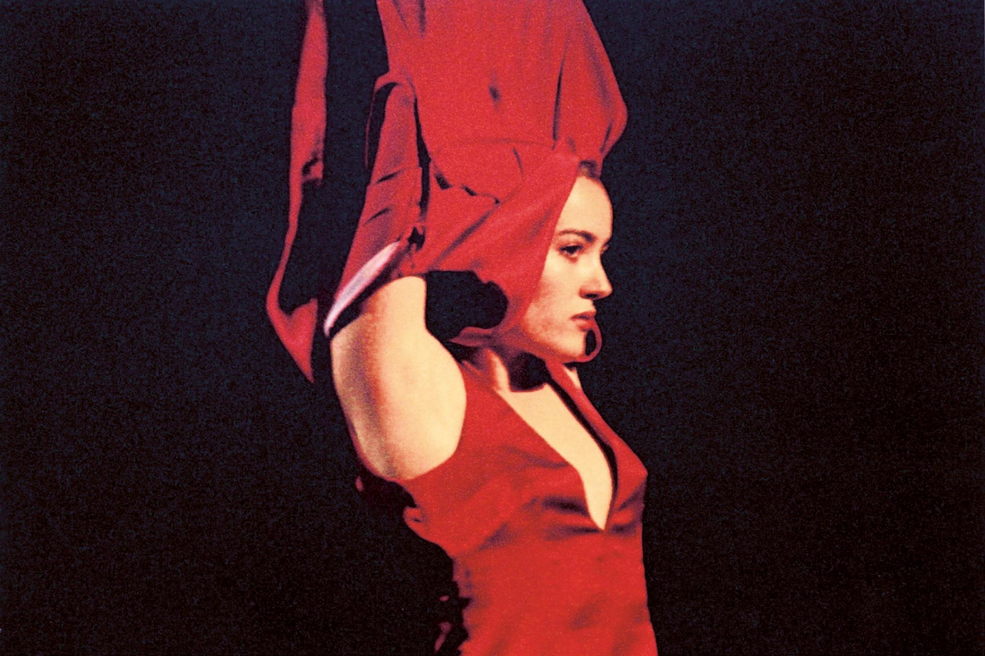 Filming Drop, Alexandra Waierstall at tanzhaus nrw in Düsseldorf, 2000