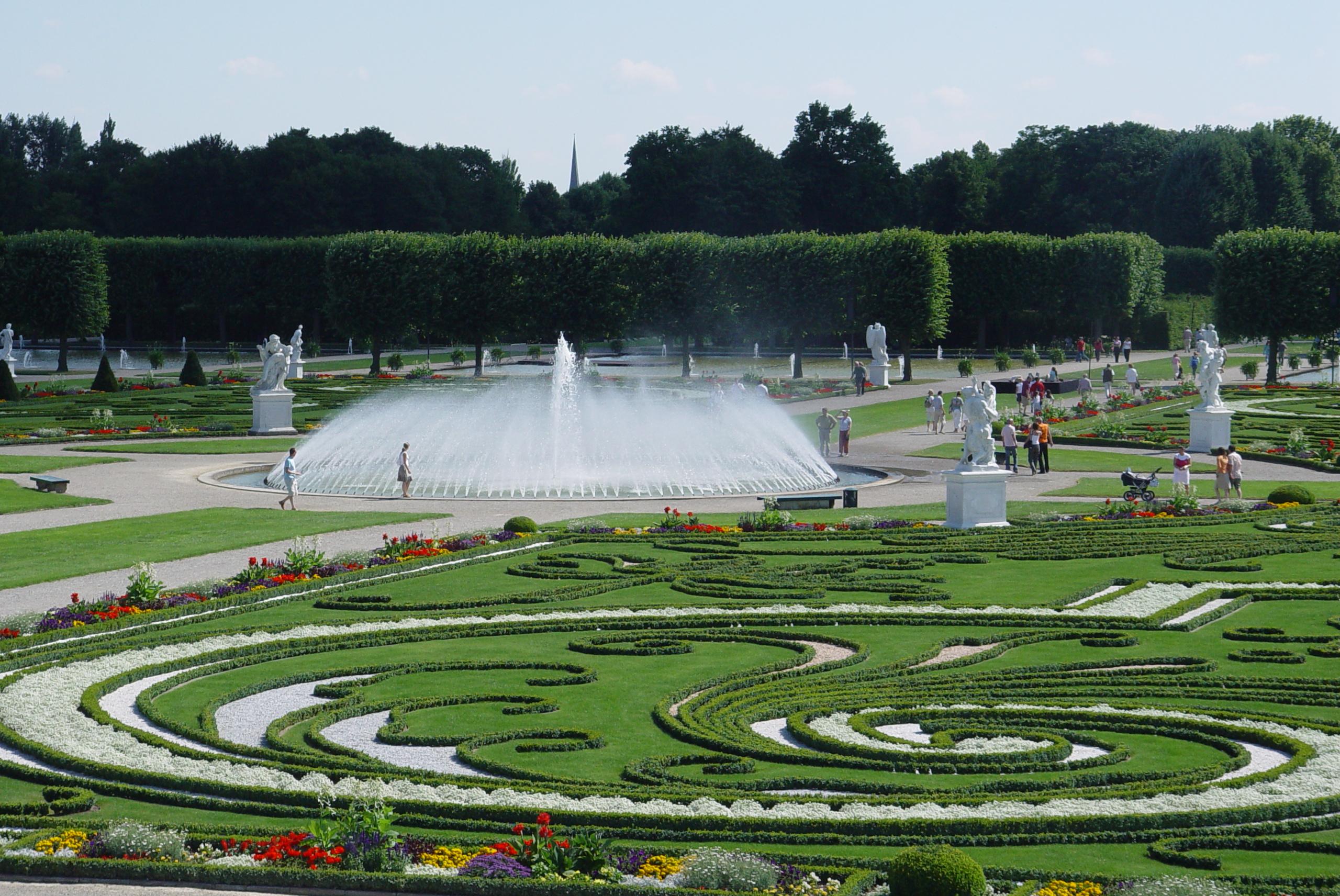 Großer Brunnen in den Herrenhäuser Gärten.