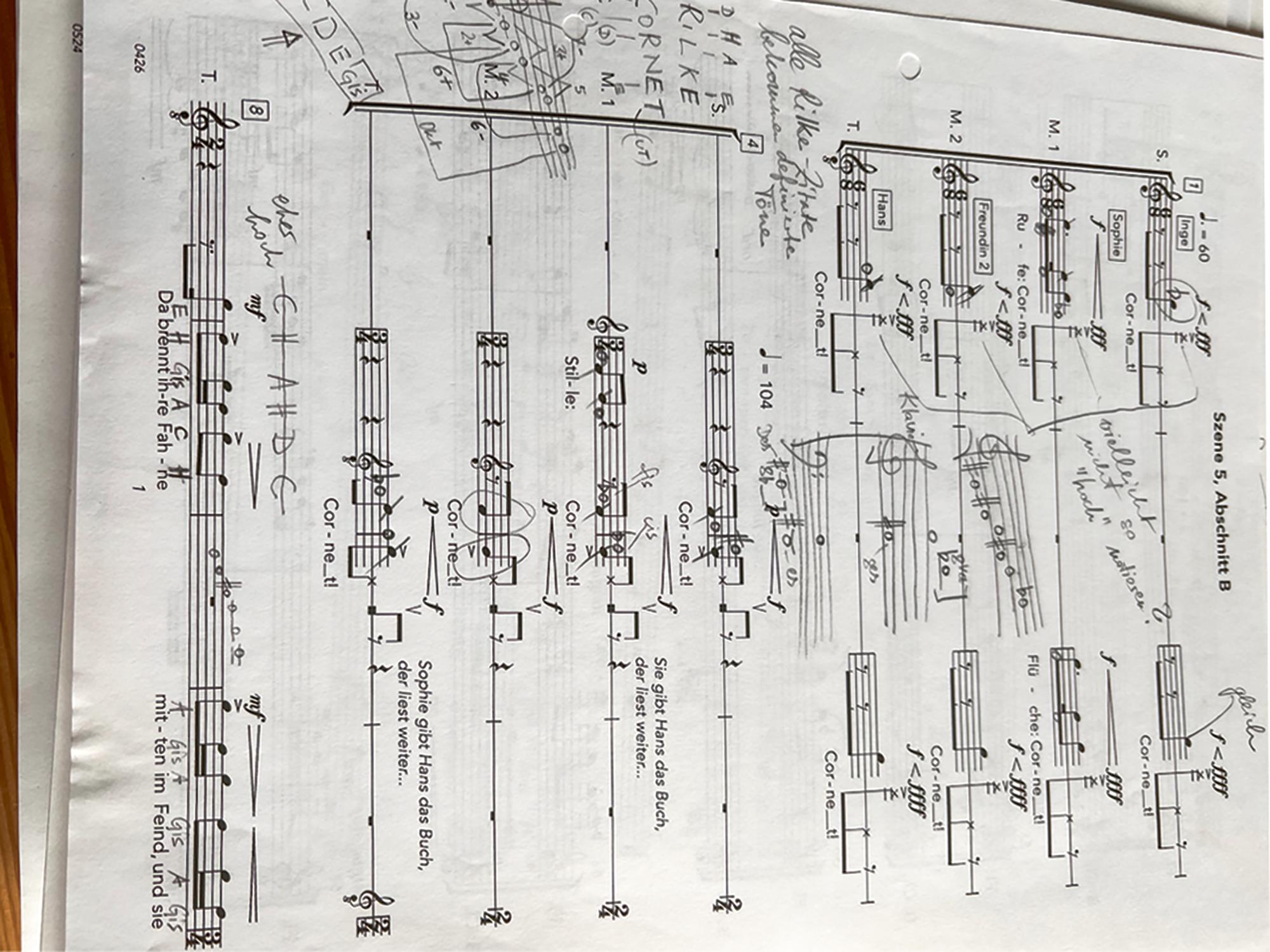 Arbeitsskizze von »Gerade sein … «