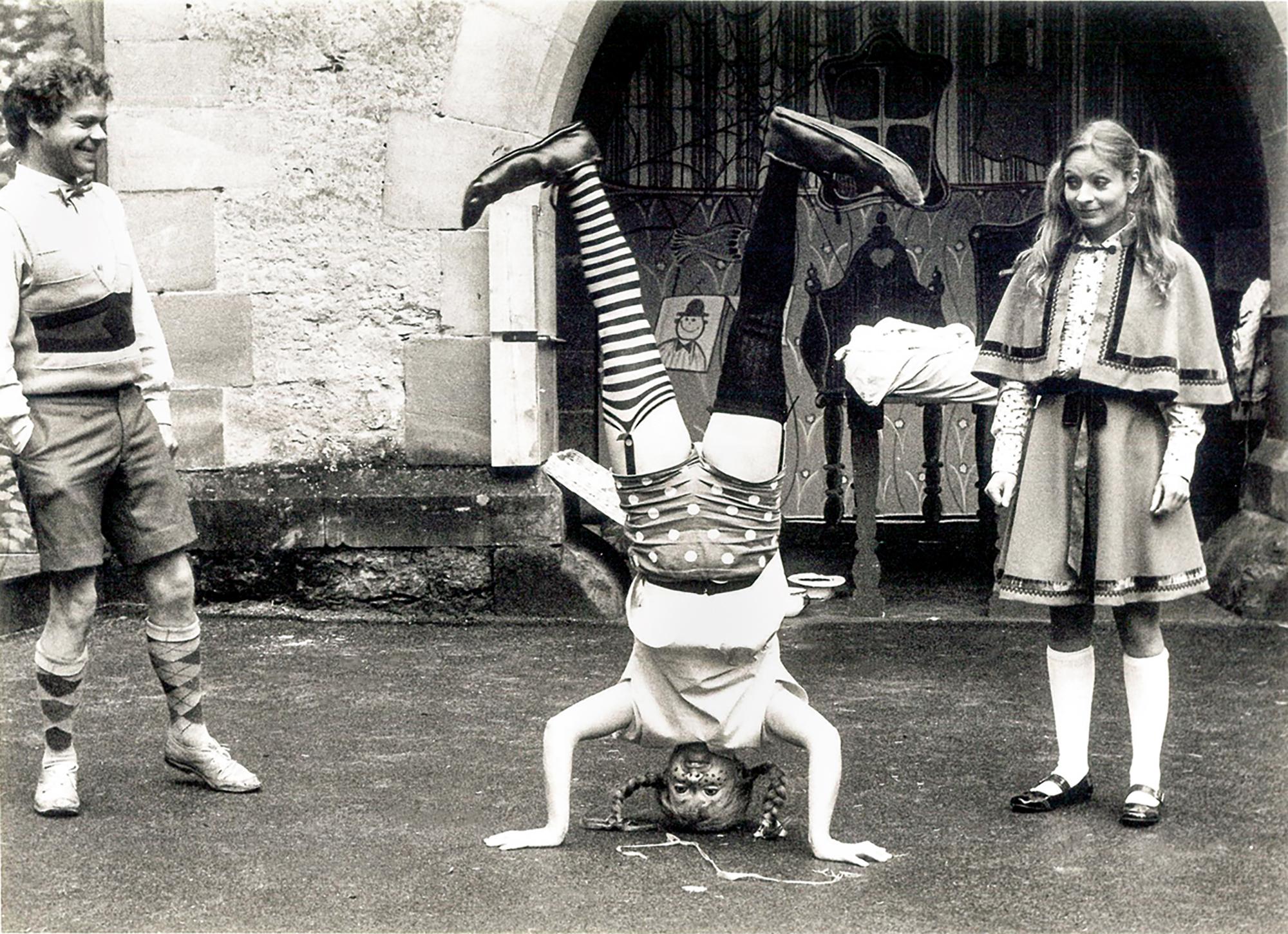1980: „Pippi Langstrumpf“ Peter Zeiler (Thomas), Susanne Kaufmann (Pippi), Angélique Duvier (Annika)