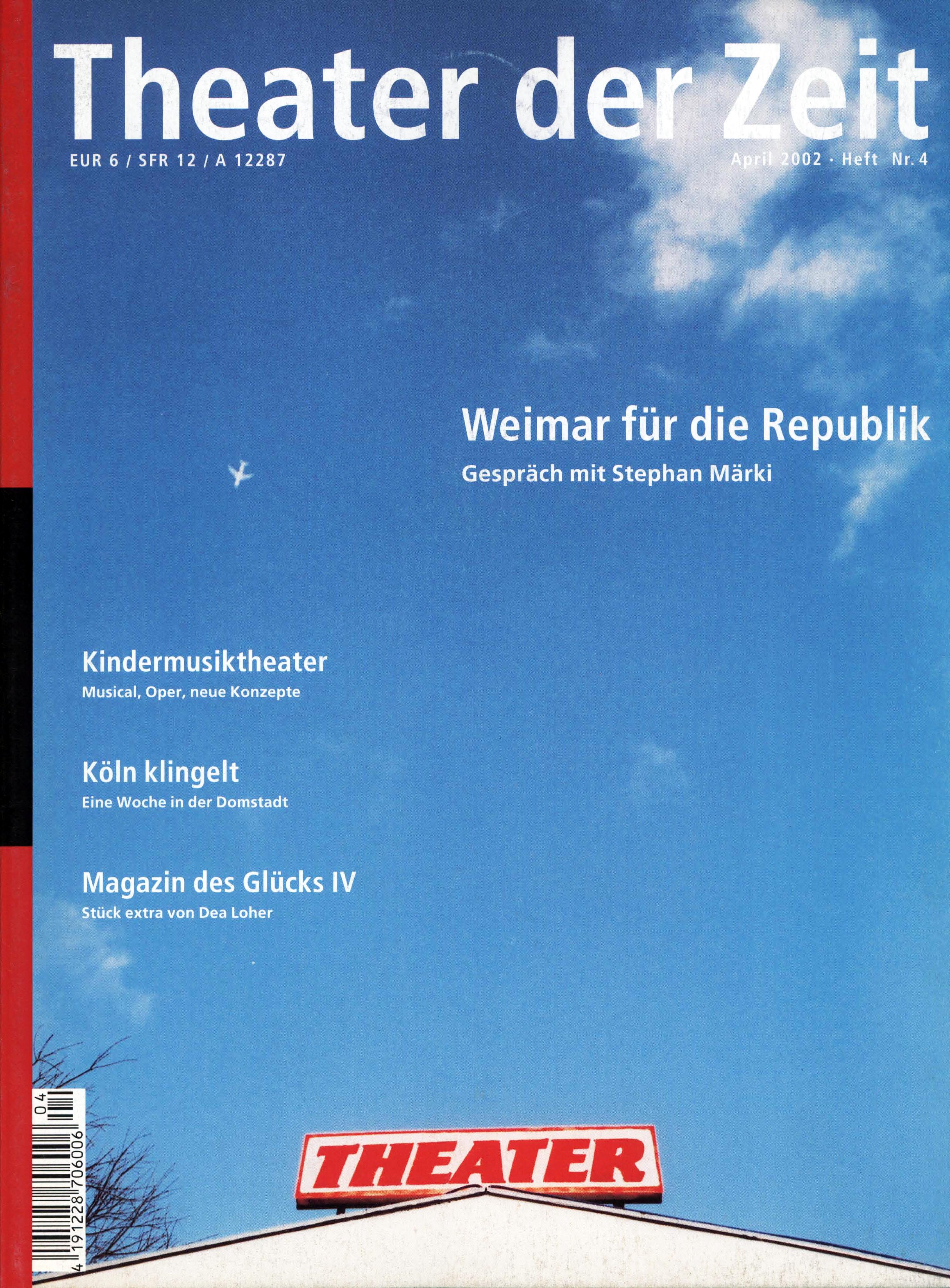 Theater der Zeit Heft 04/2002