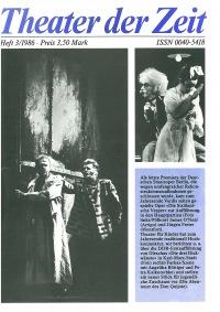 Theater der Zeit Heft 03/1986