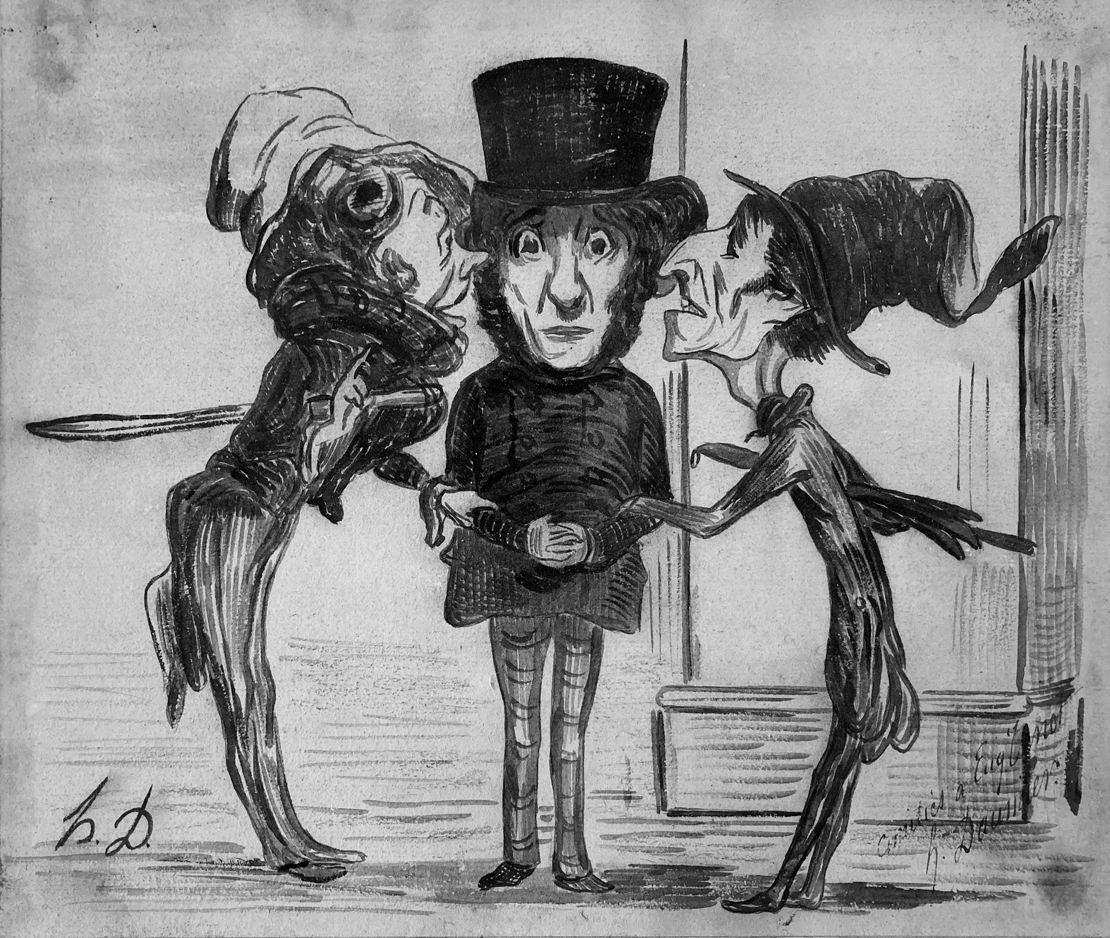 Honoré Daumier, Monsieur Gogo et les nouvellistes de la Bourse, 1838