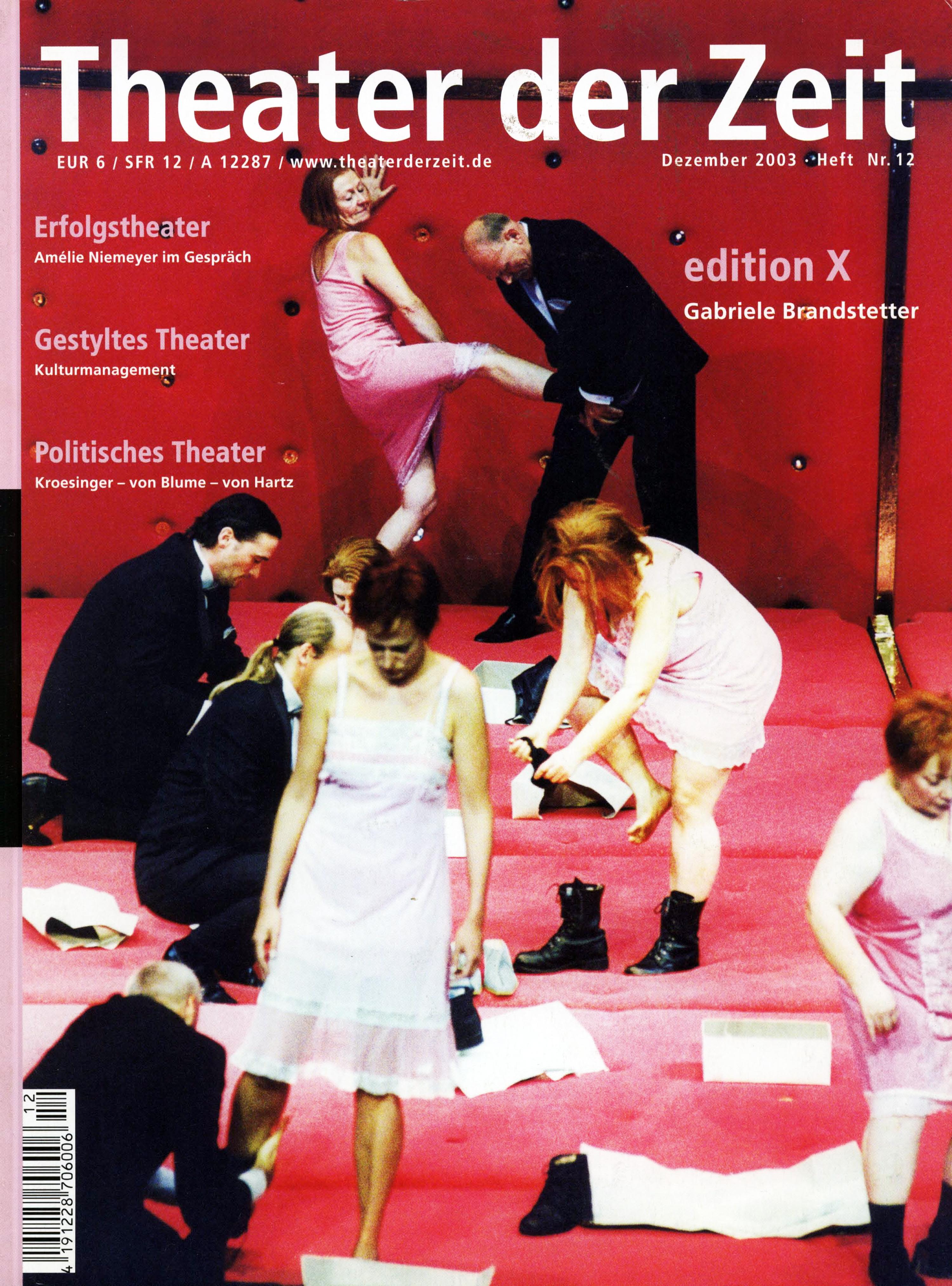 Theater der Zeit Heft 12/2003