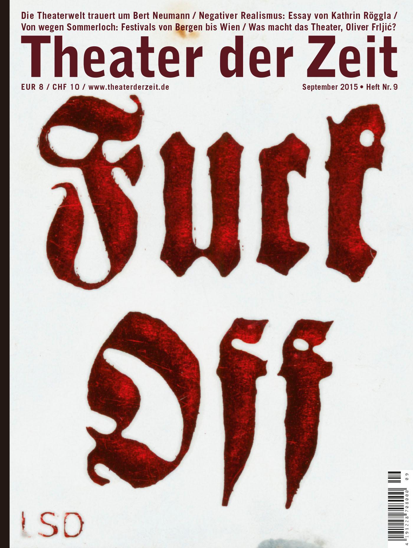 Theater der Zeit Heft 09/2015