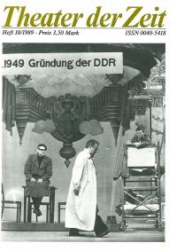 Theater der Zeit Heft 10/1989