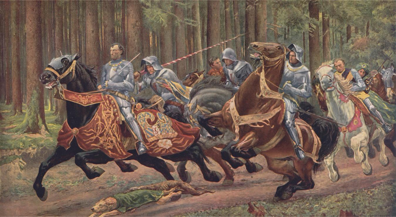 Eugène Burnand: Die Flucht Karls des Kühnen nach der Schlacht von Murten, 1894.