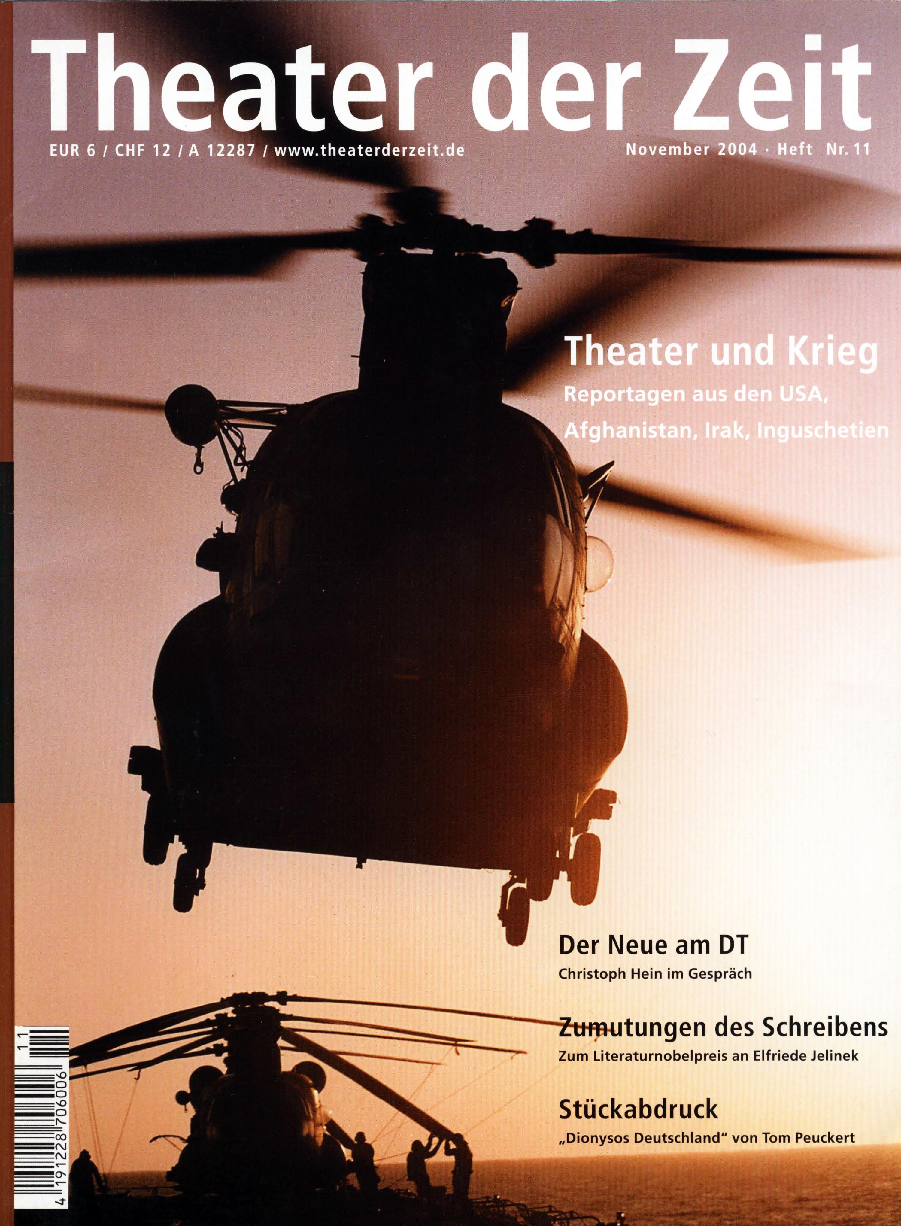 Theater der Zeit Heft 11/2004