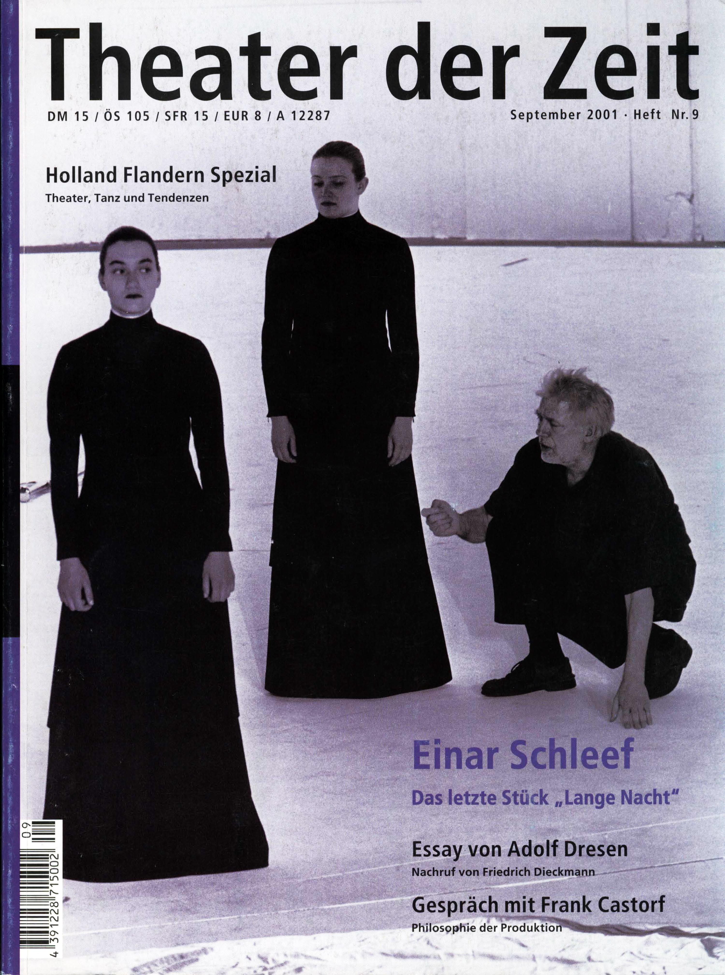 Theater der Zeit Heft 09/2001