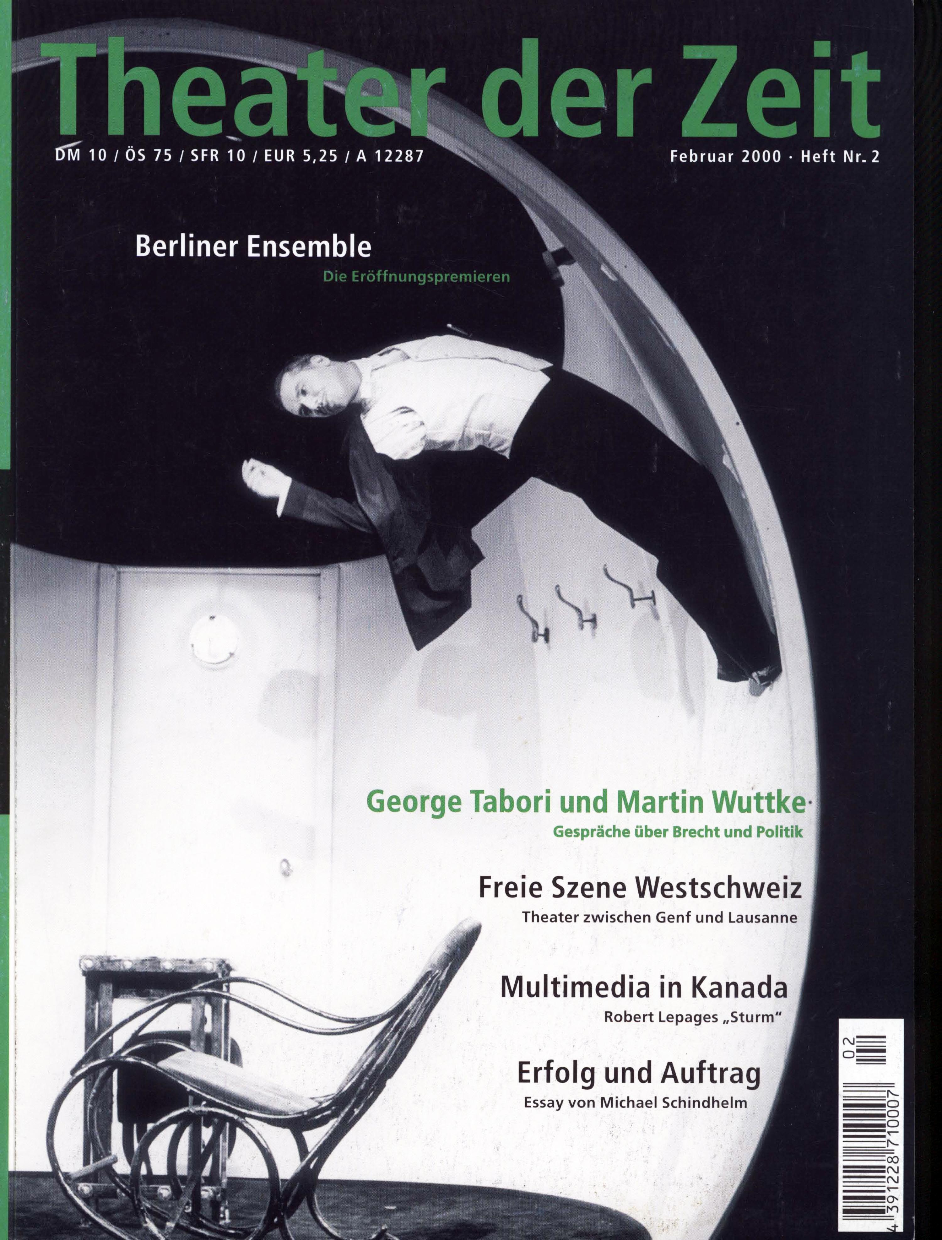 Theater der Zeit Heft 02/2000