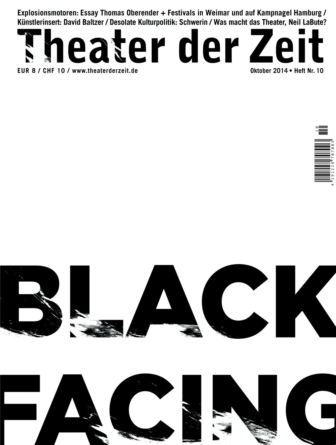 Theater der Zeit Heft 10/2014
