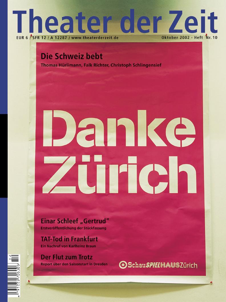 Theater der Zeit Heft 10/2002