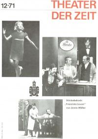 Theater der Zeit Heft 12/1971