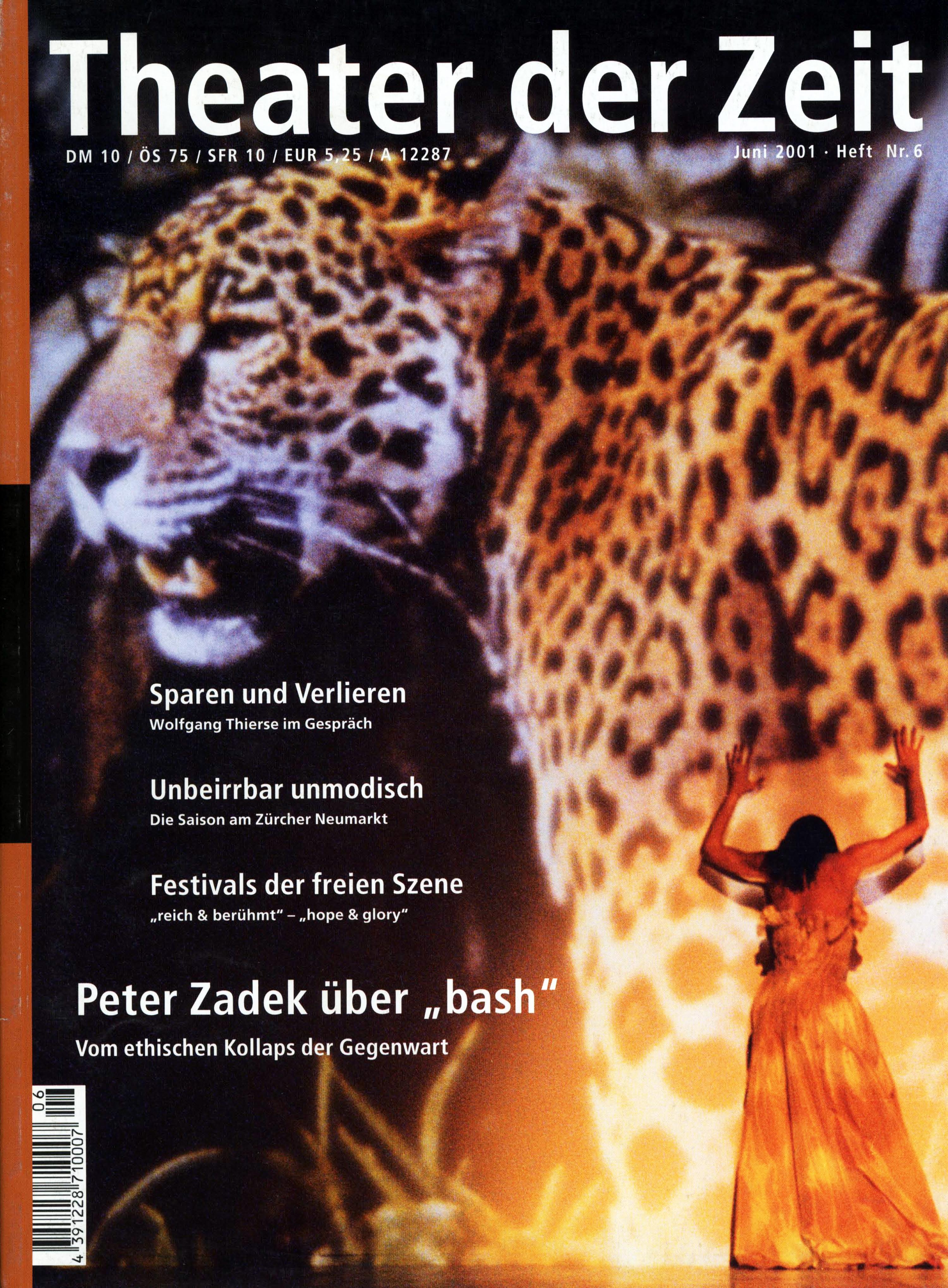 Theater der Zeit Heft 06/2001