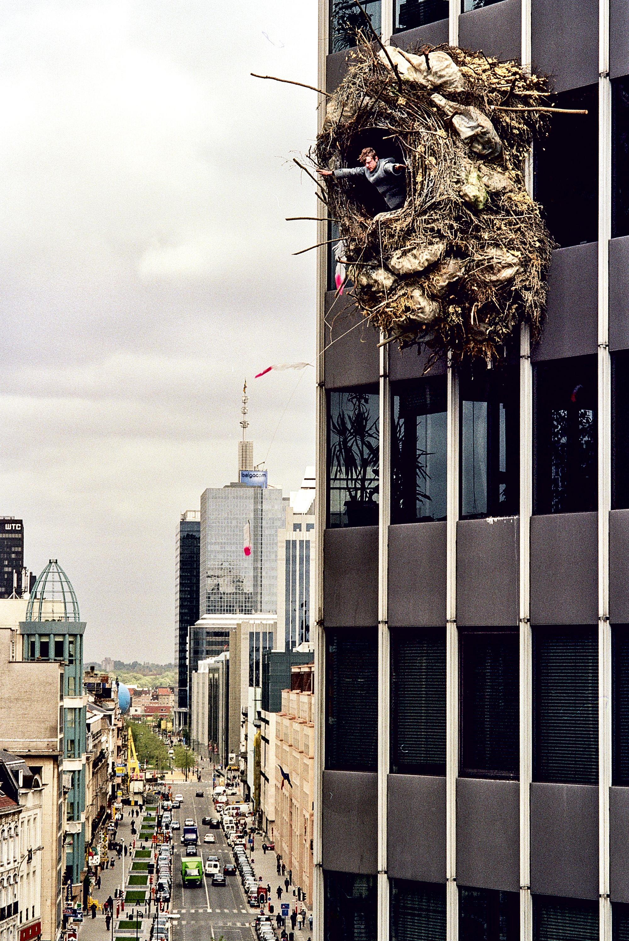 Benjamin Verdonck, „The Great Swallow“ in Brüssel (2004)