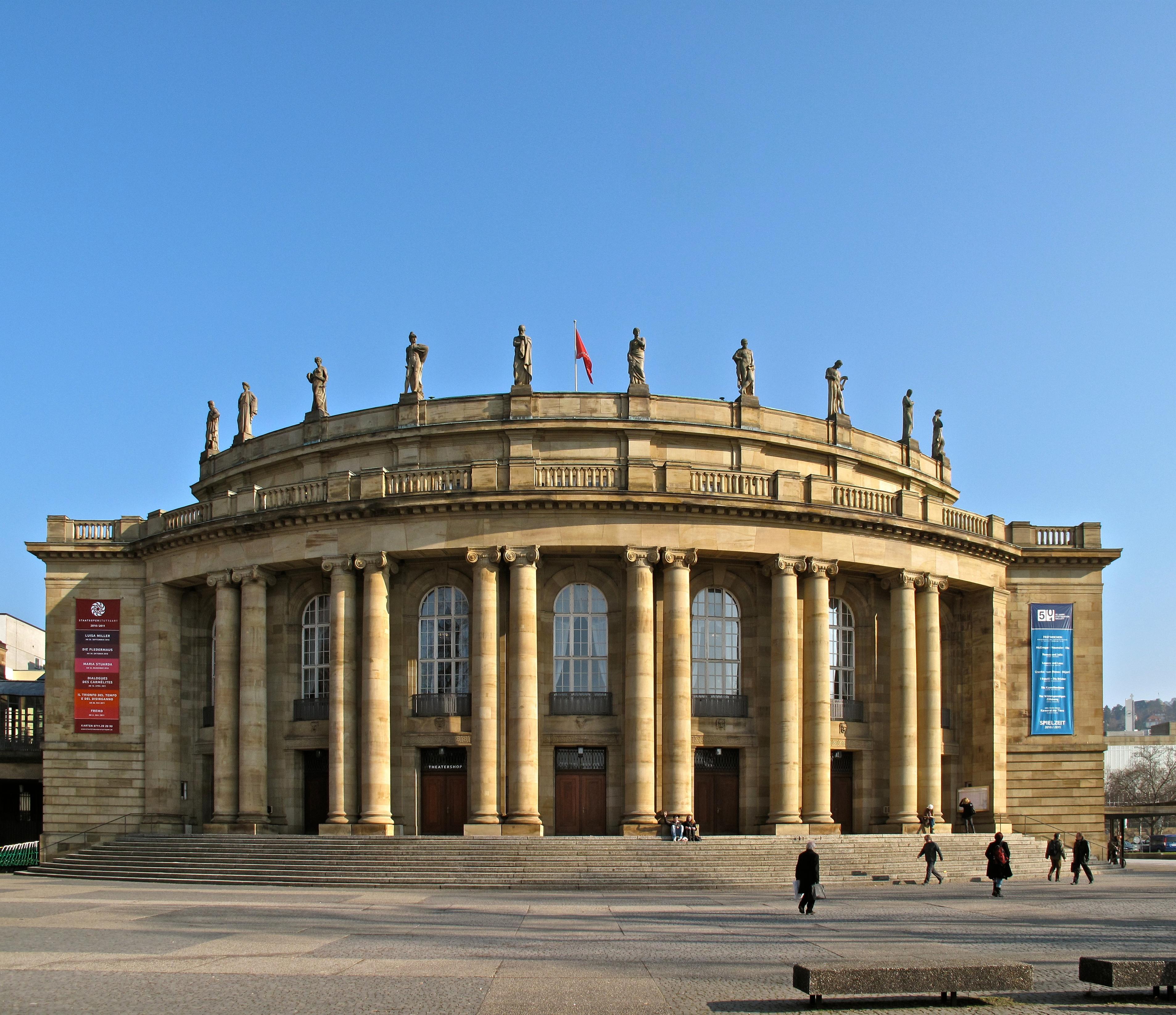 Das Staatstheater Stuttgart im Schlossgarten in der Stuttgarter Innenstadt.