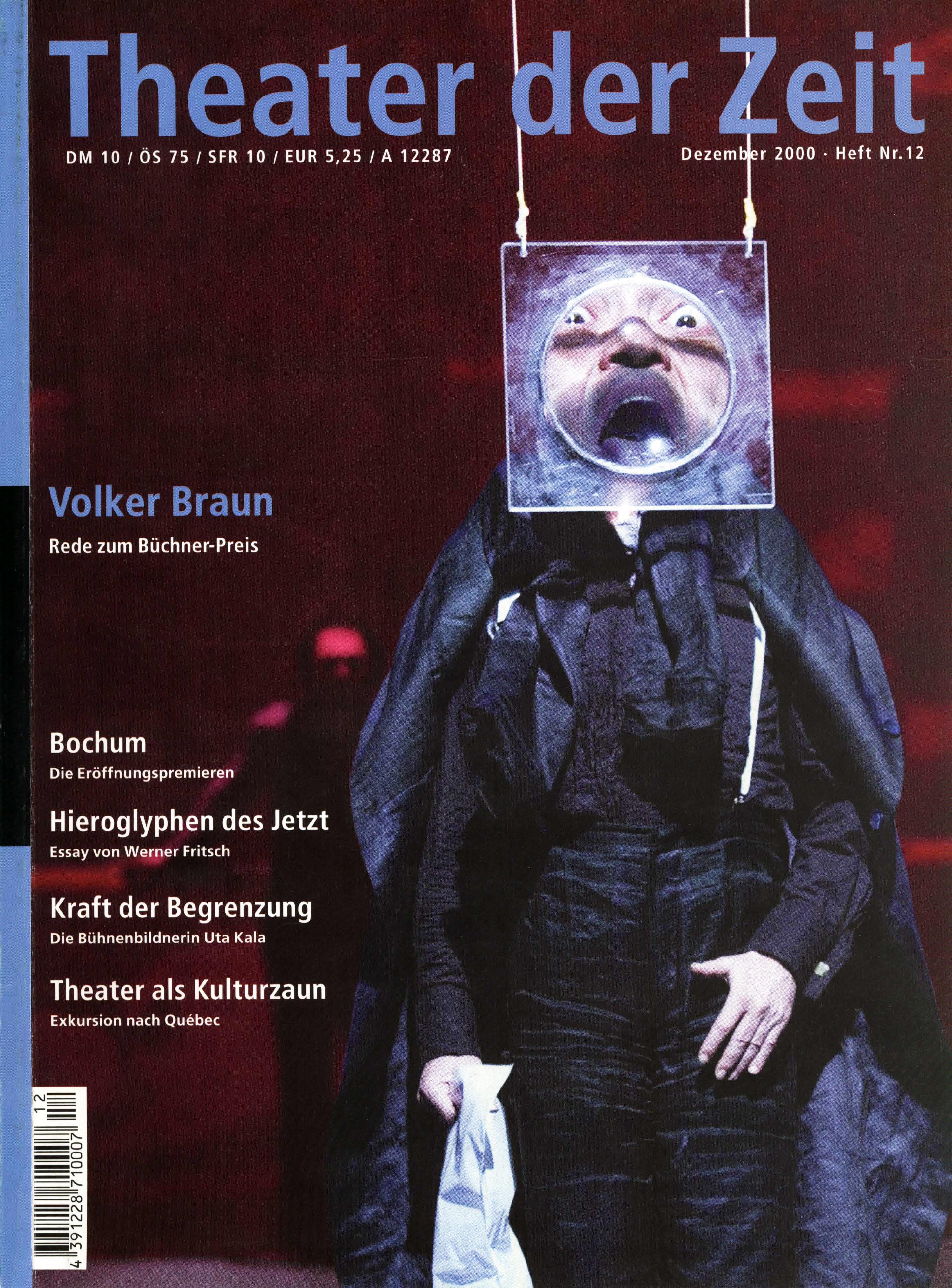 Theater der Zeit Heft 12/2000