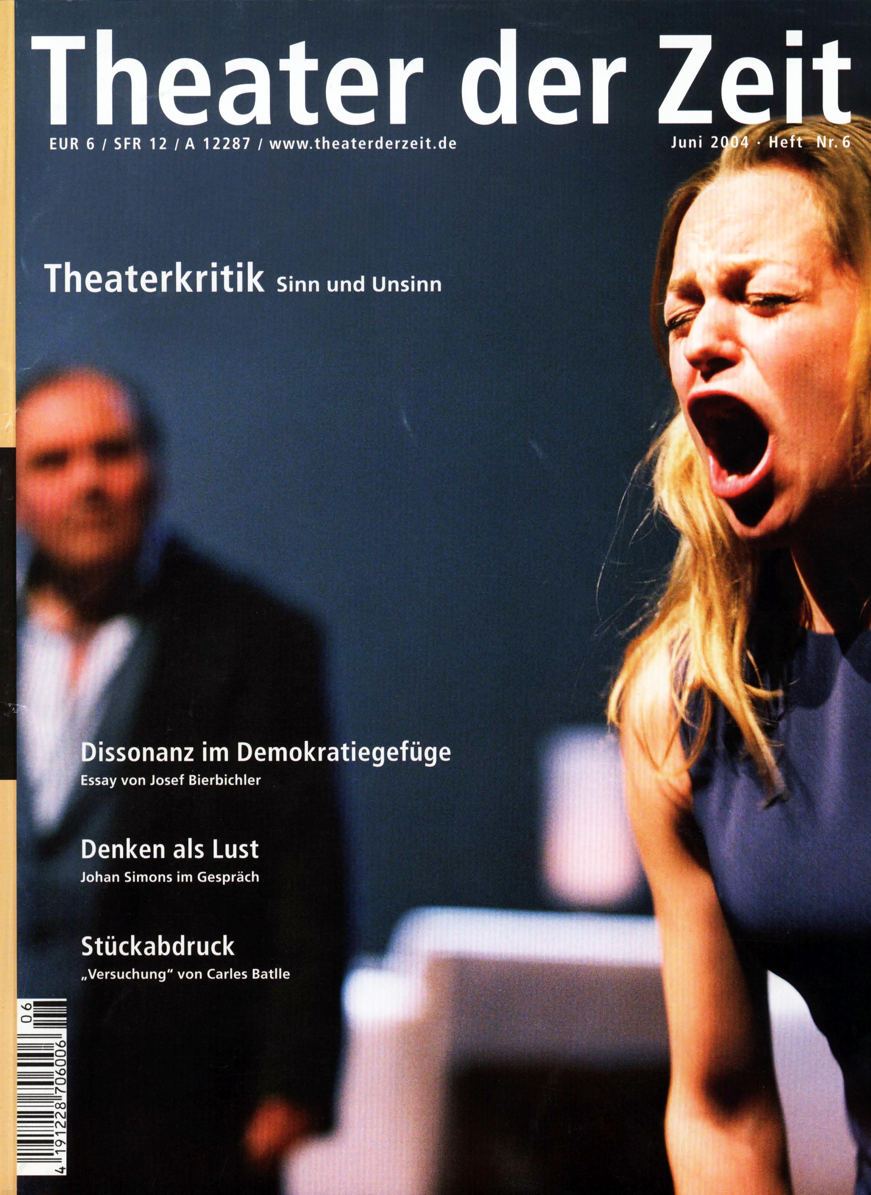 Theater der Zeit Heft 06/2004
