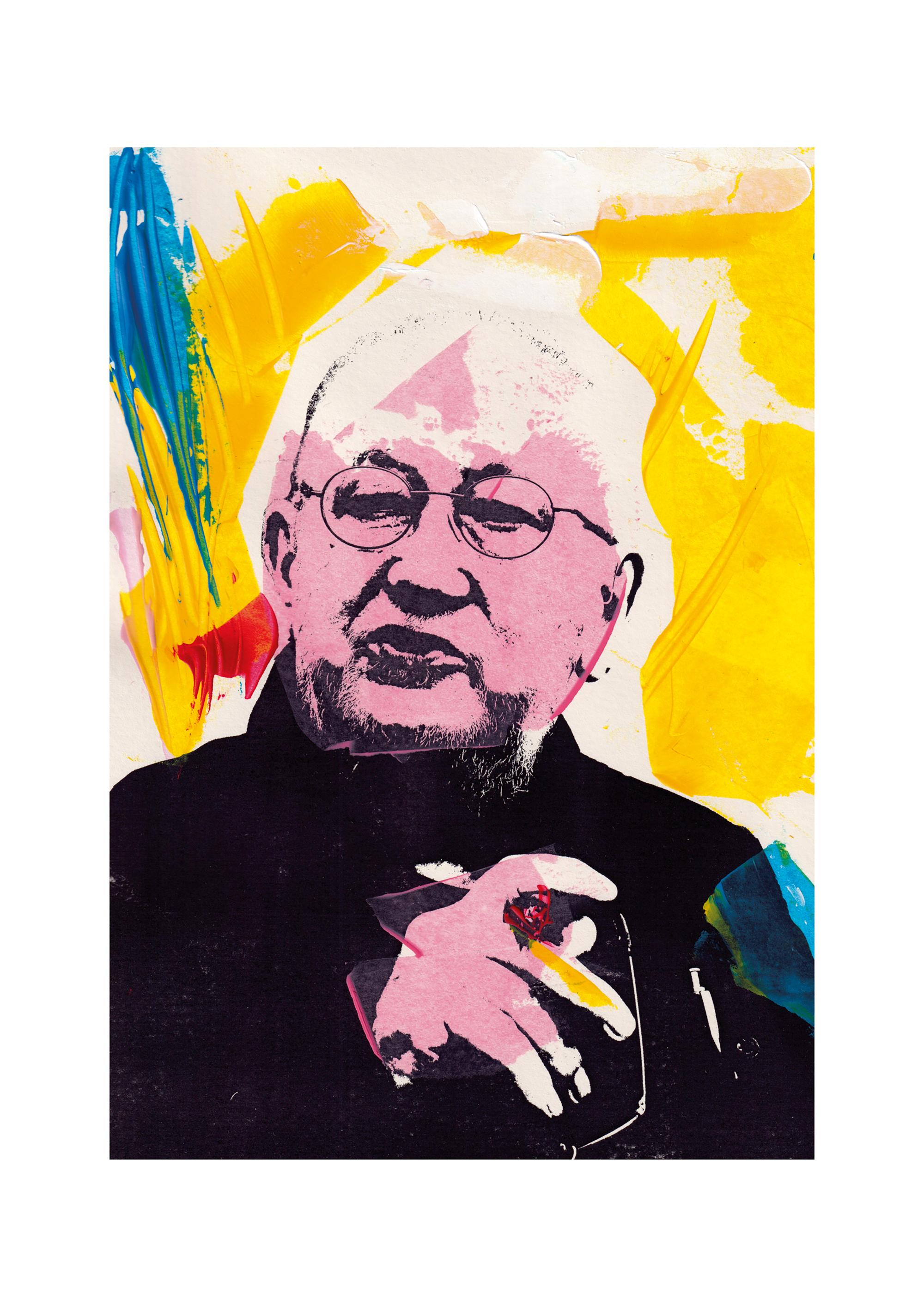 Joerg Waehner, „BKT“, 2022 Kreditkartenkolorierte Porträts von Originalfotos des Künstlers